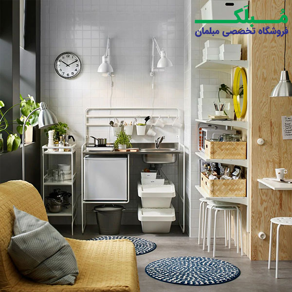 طرح کابینت مینی آشپزخانه کوچک، بسیار منعطف و کاربردی