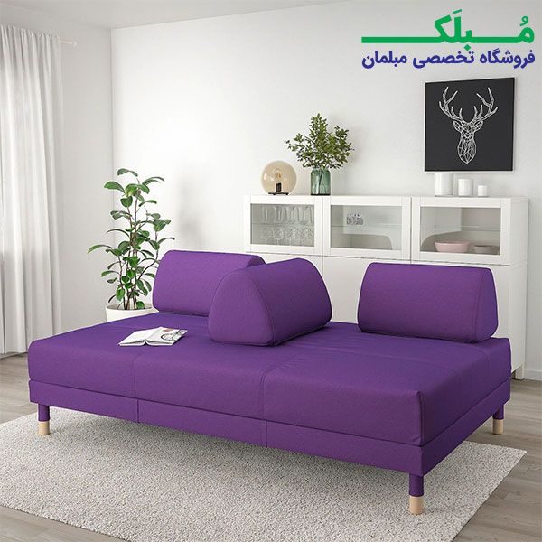 مبل تختخوابشو فلوتبو ایکیا با رنگ بنفش
